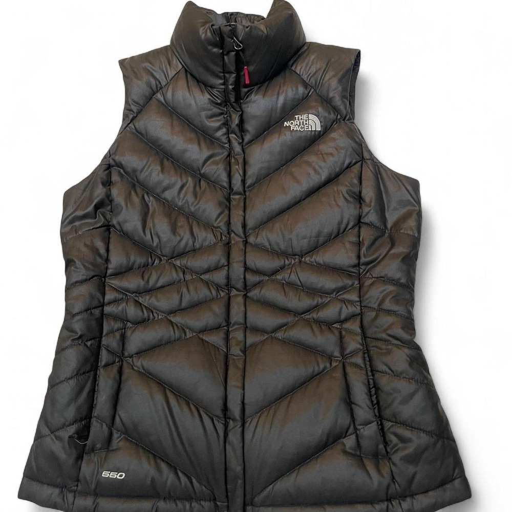 The North Face Aconcagua 550 Down Puffer Vest Black Quilted Womens Small